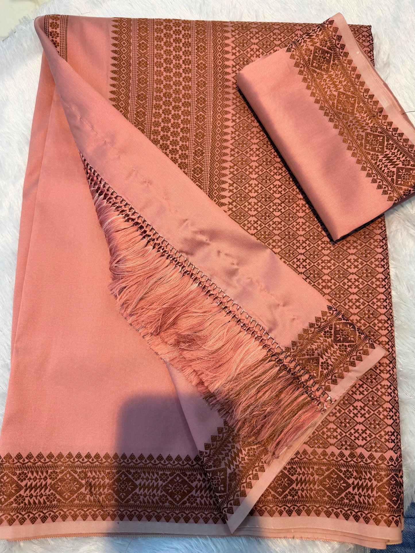 ๐ธ Timeless Dusty Rose & Bronze Semi-Khor Woven Piece ๐ธ