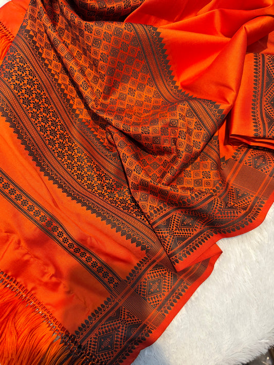 🧡 Bold & Beautiful Orange Semi-Khor Woven Collection 🧡
