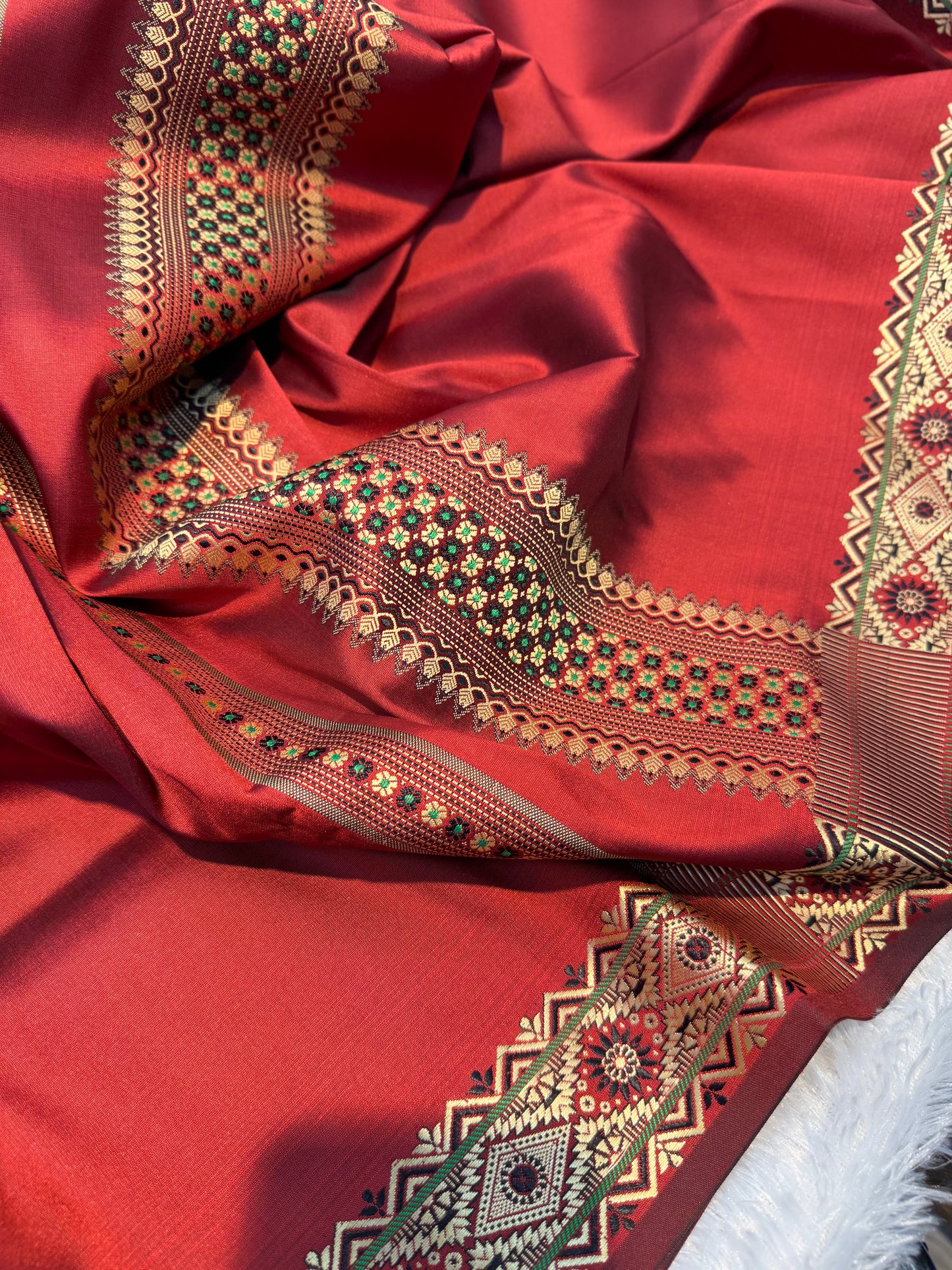 Premium Delight Dhara lah dep thain  Fusion Gown – Deep Maroon Edition