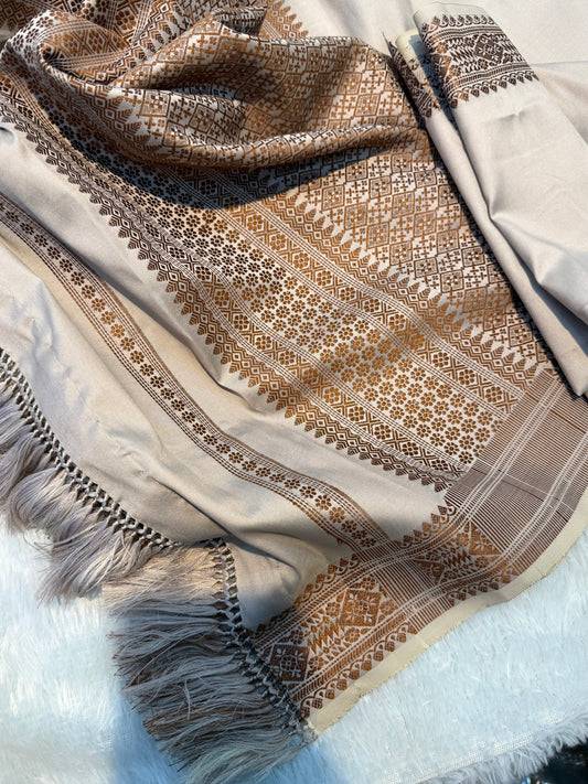 🤎 Elegant Taupe & Bronze Semi-Khor Woven Collection 🤎