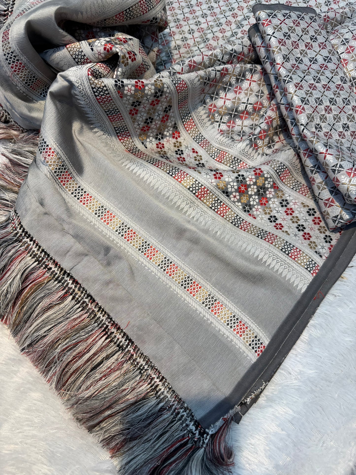 🩶 Premium Multi Full Khor: The Ultimate Earthy & Multi-Tonal Weave 🩶