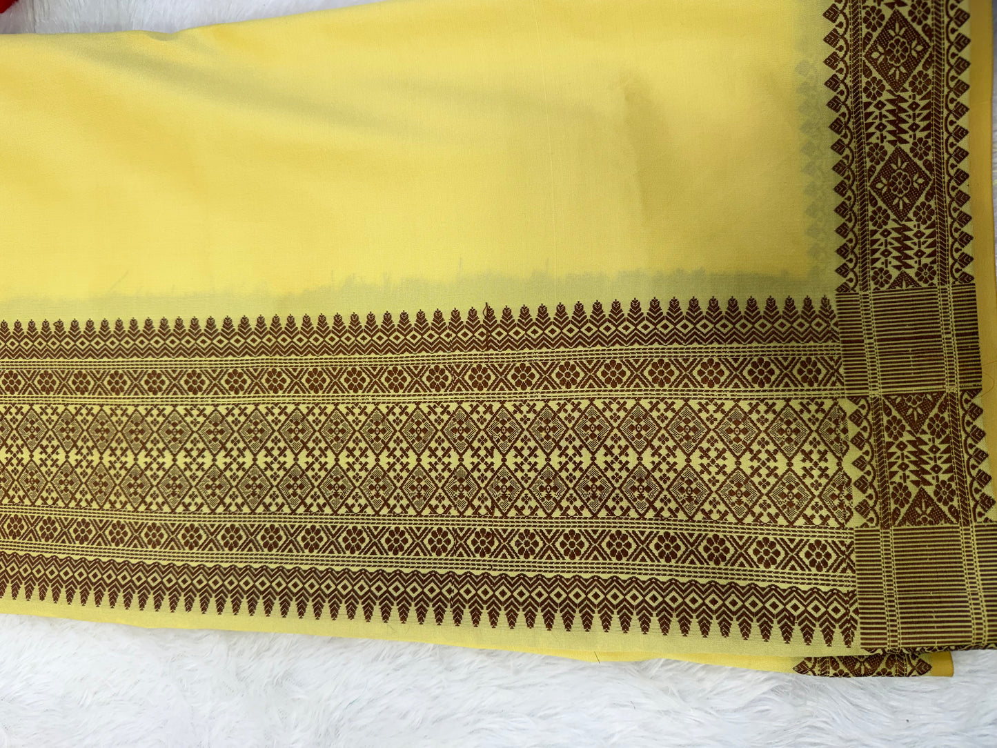 Yellow Vintage Dhara OD Luxury Cutwork