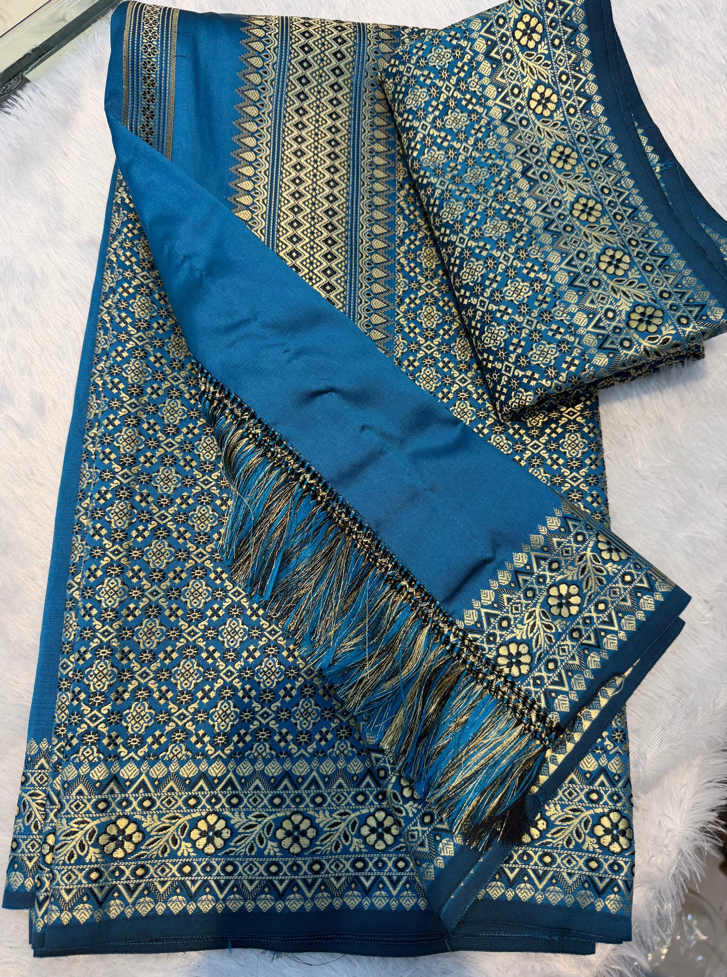 🦚 Premium Multi Full Khor: The Ultimate Peacock & Gold Weave 🦚