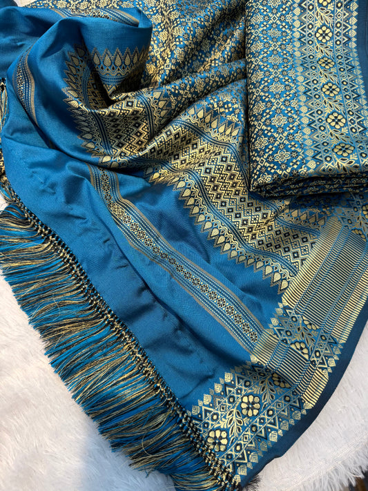 🦚 Premium Multi Full Khor: The Ultimate Peacock & Gold Weave 🦚